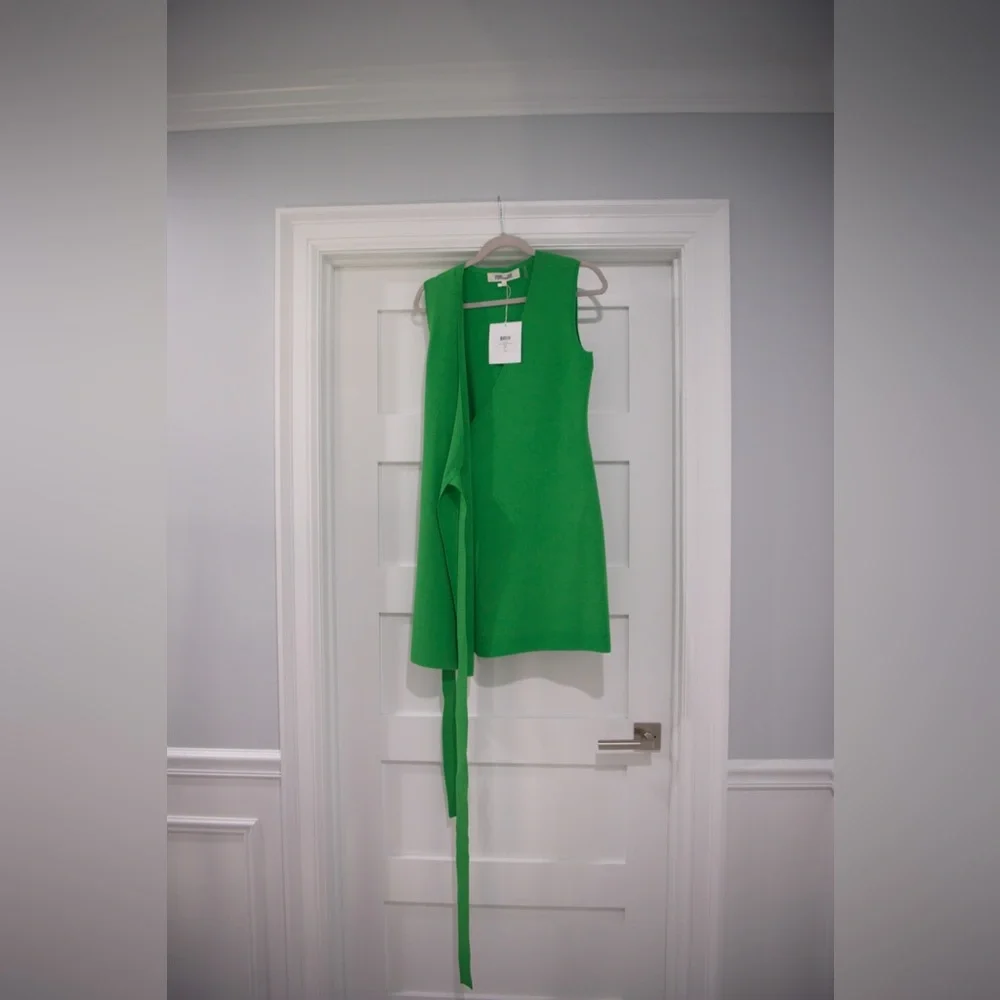 Diane Von Furstenberg Green Wrap Dress - Picture 4 of 5